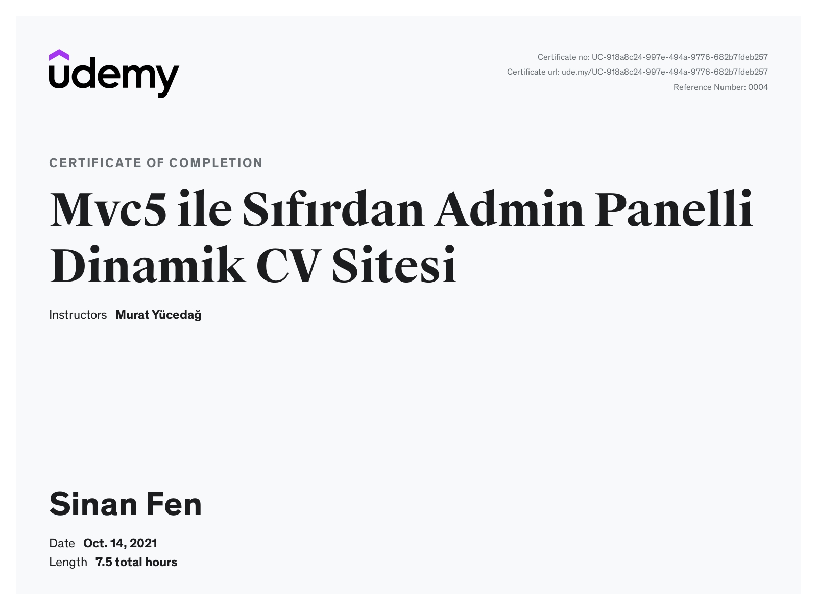 Asp.Net MVC5 ile Sıfırdan Admin Panelli Dinamik CV Sitesi